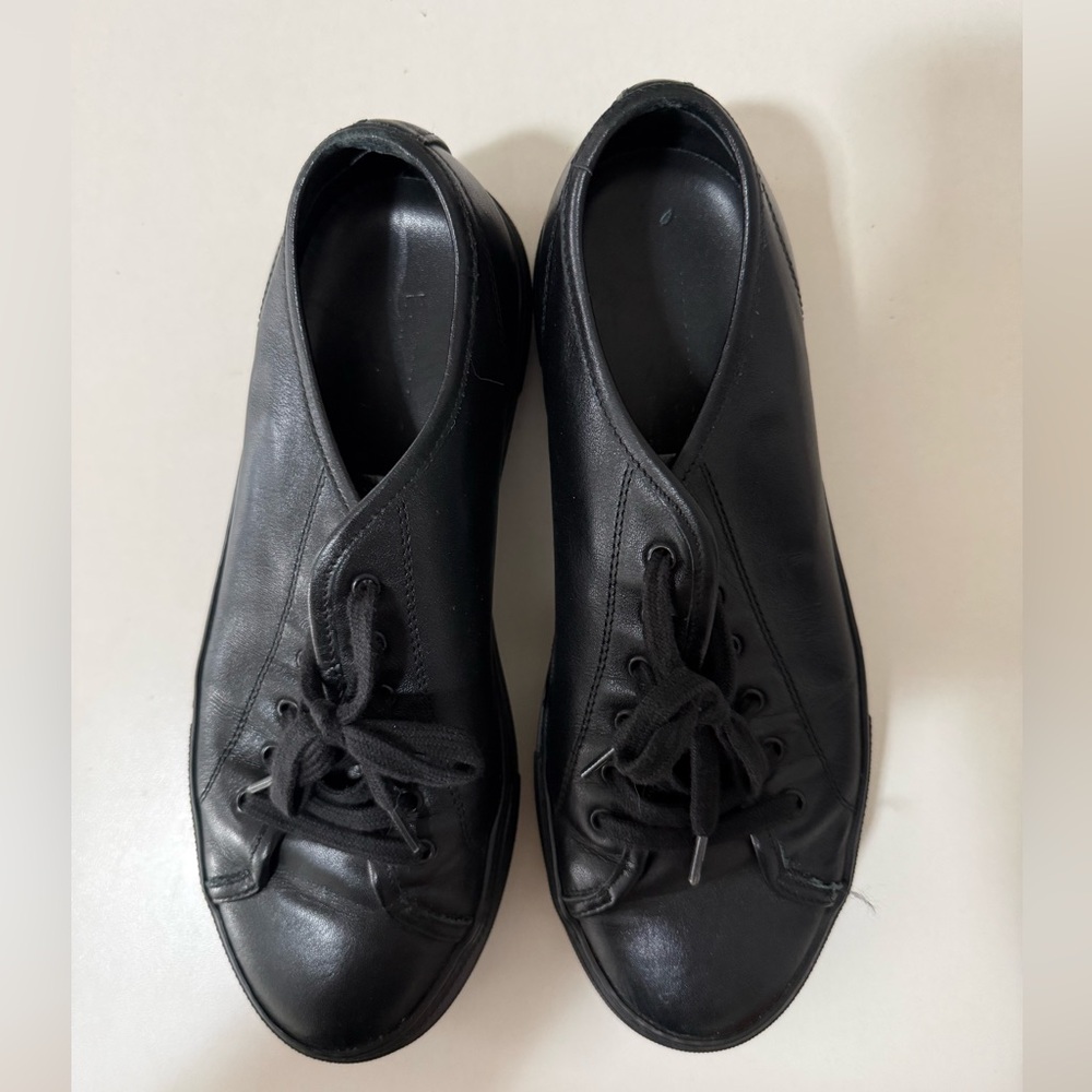 Common Projects Black Leather Lace-Up Sneakers